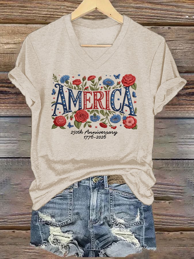 Women's Casual American 250 Commemorative T-shirt