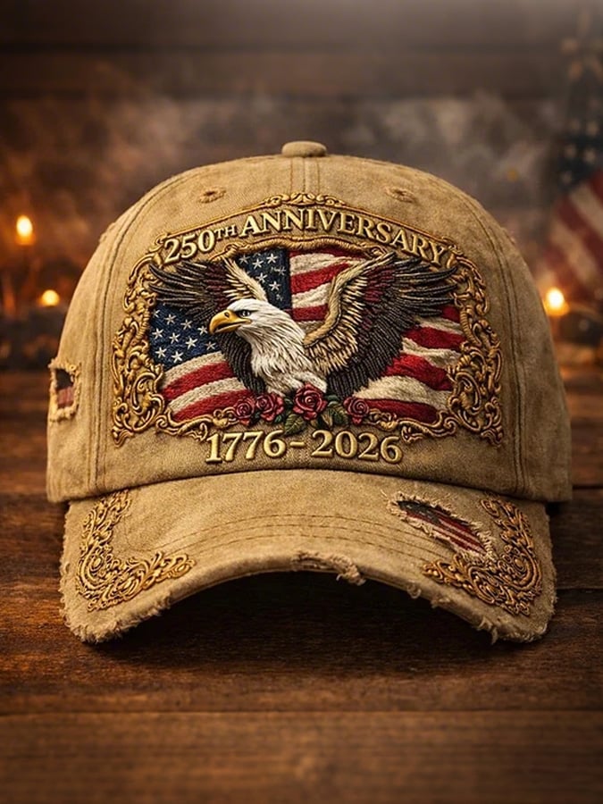 Unisex Casual Hat With 250th Anniversary Of The United States Commemorative Print.