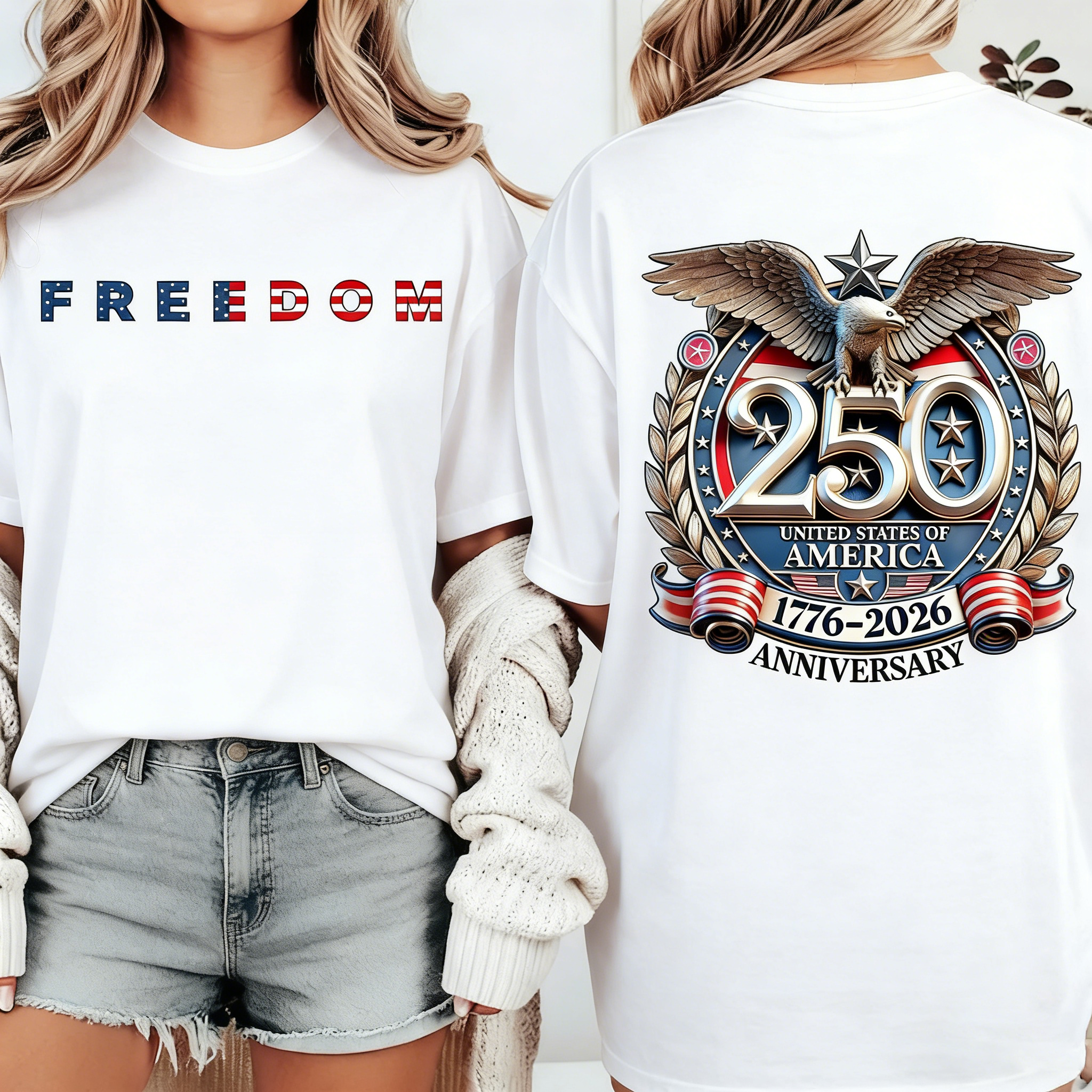 Women's Freedom 250 Years Anniversary Dark Shirt