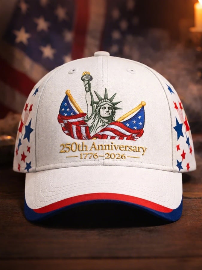 Unisex Casual Hat With 250th Anniversary Of The United States Commemorative Print.