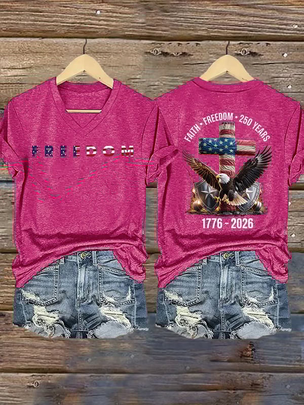 Women's  American 250th Print  T-Shirt