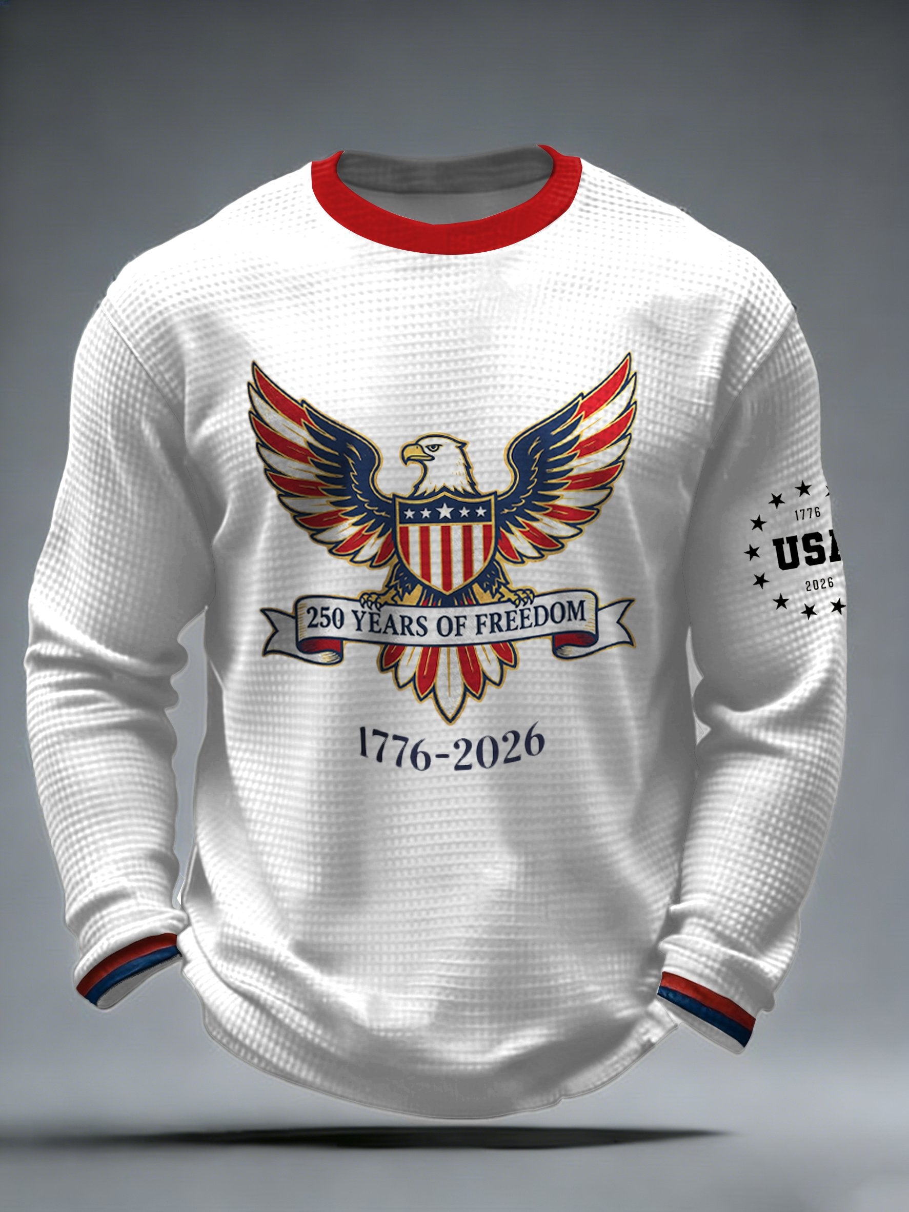 Men'S Casual T-Shirt With American 250th Anniversary Print