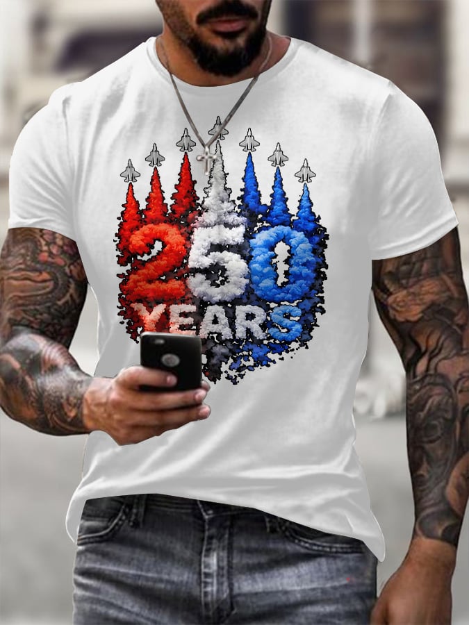 Men's Casual Printed Short-Sleeve T-Shirt
