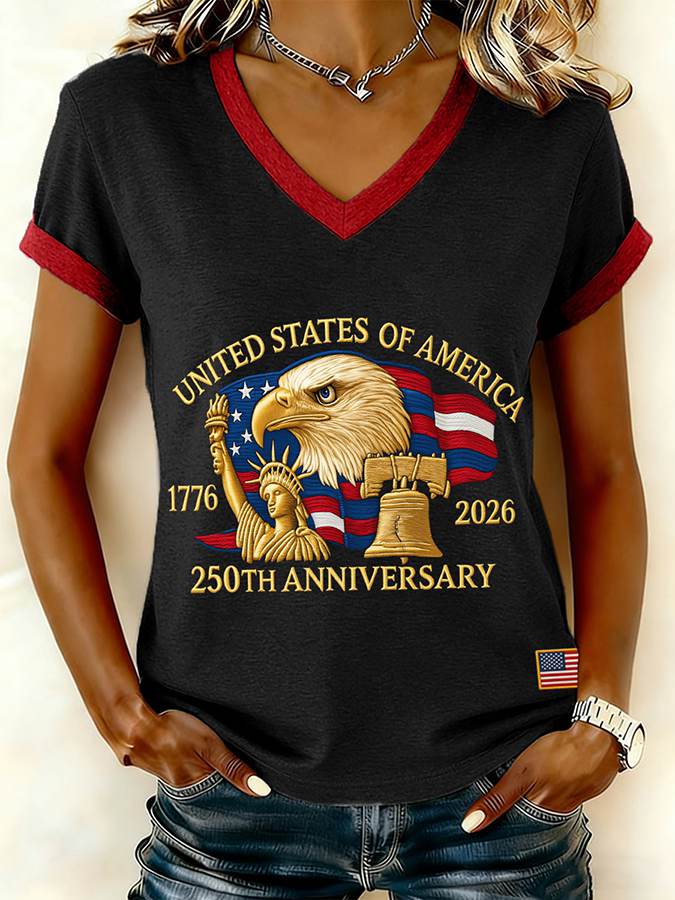 Women's Vintage America 250th Anniversary Print T-Shirt