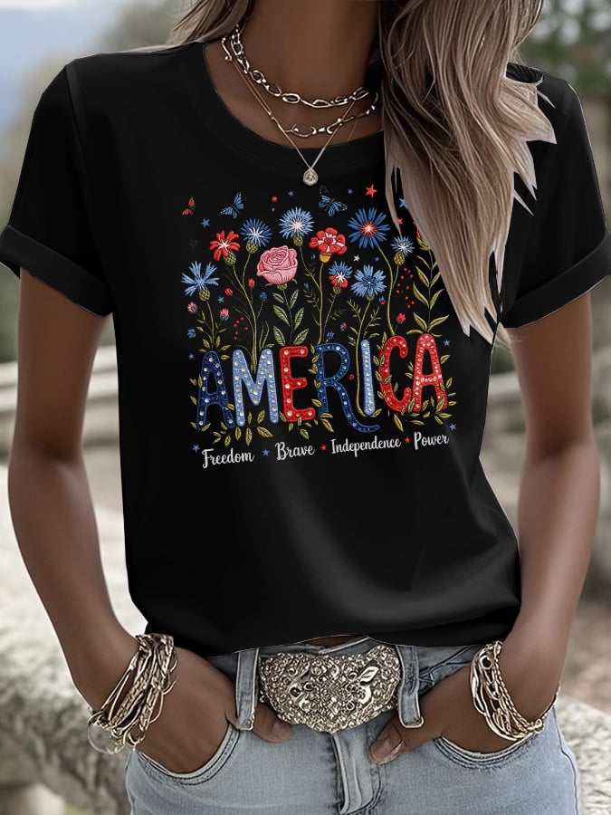 Women's Casual American 250 Commemorative T-shirt