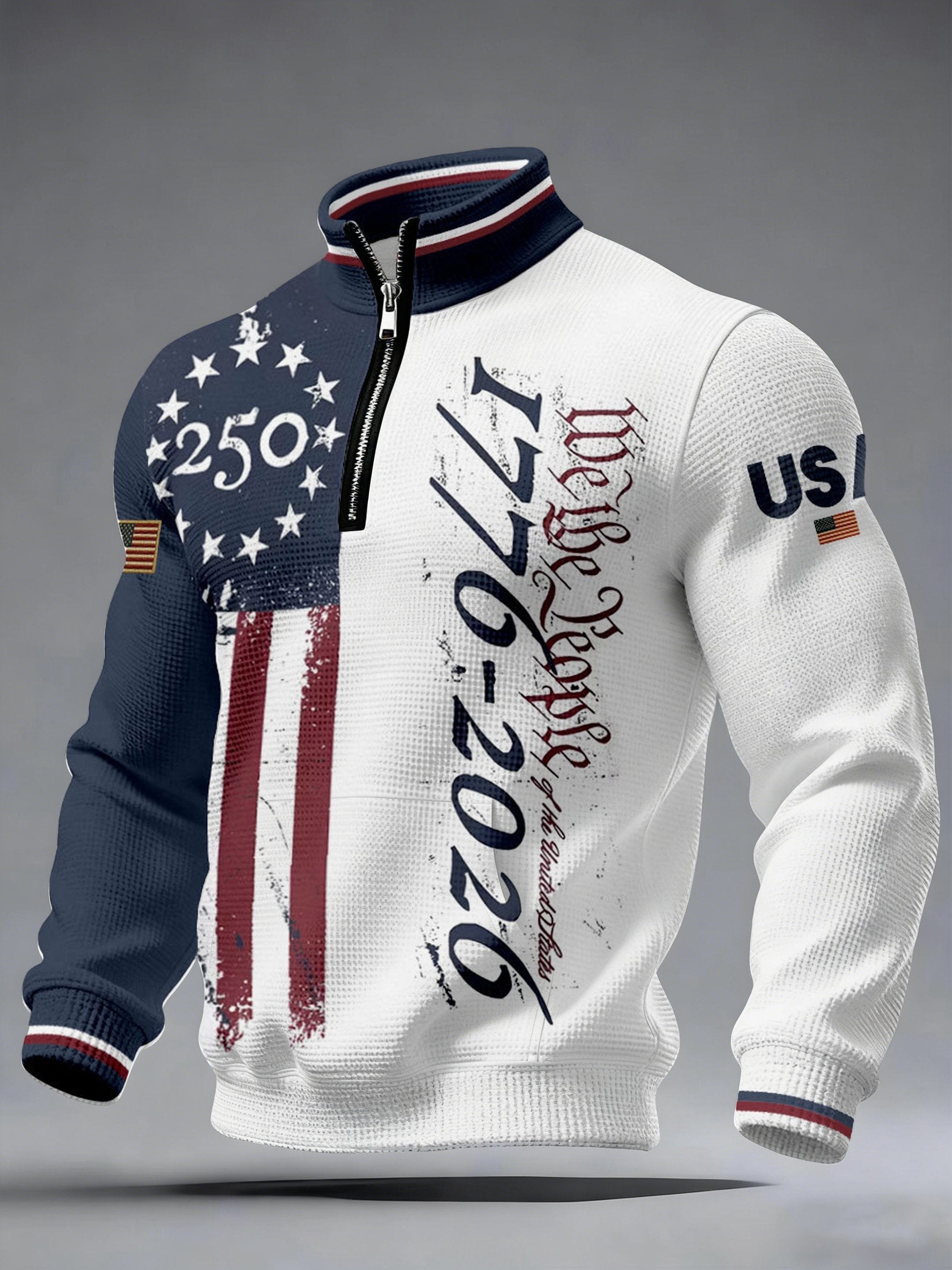 Men'S Casual American 250th Anniversary Printed Sweatshirt
