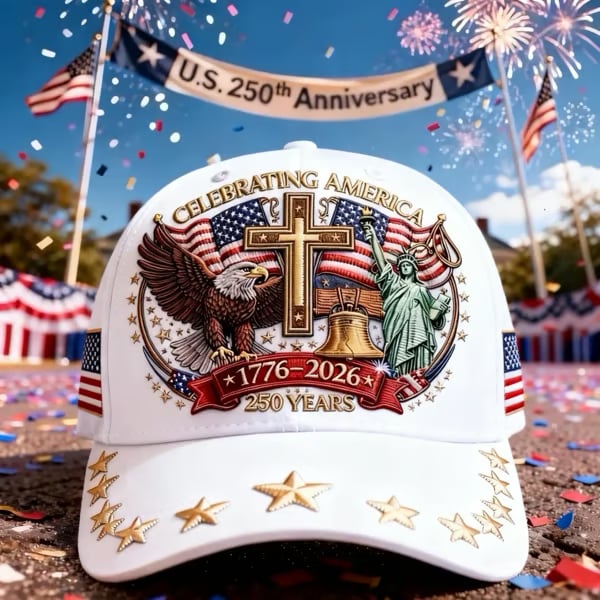 Unisex  🦅Eagle & Liberty & Cross🎆United States 250th Anniversary Hat🧢
