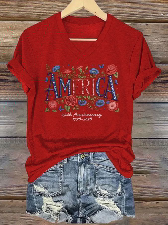 Women's Casual American 250 Commemorative T-shirt