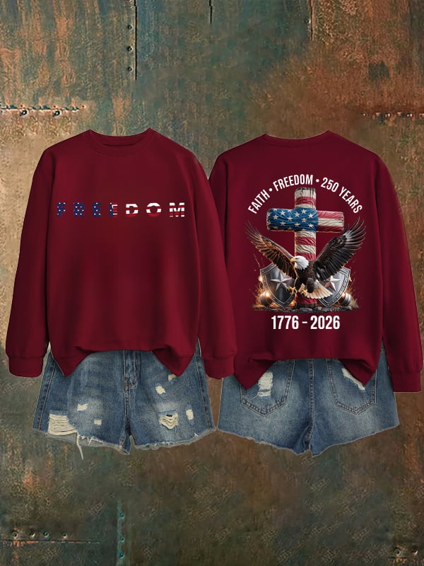 Unisex American 250th Print  Sweatshirt