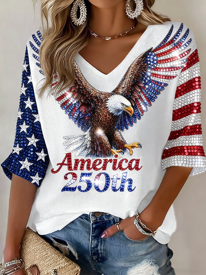 Women's  American 250th Print T-Shirt