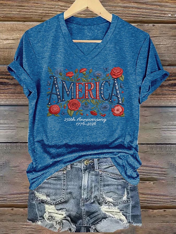 Women's Casual American 250 Commemorative T-shirt