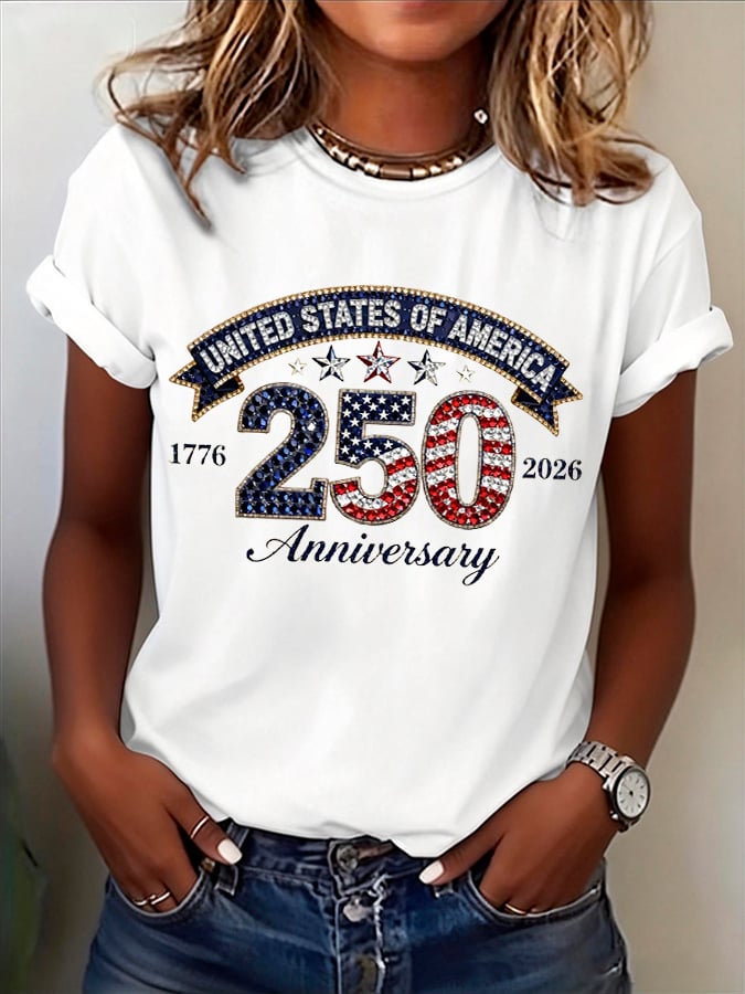 Women's Casual Printed Short-Sleeve T-Shirt