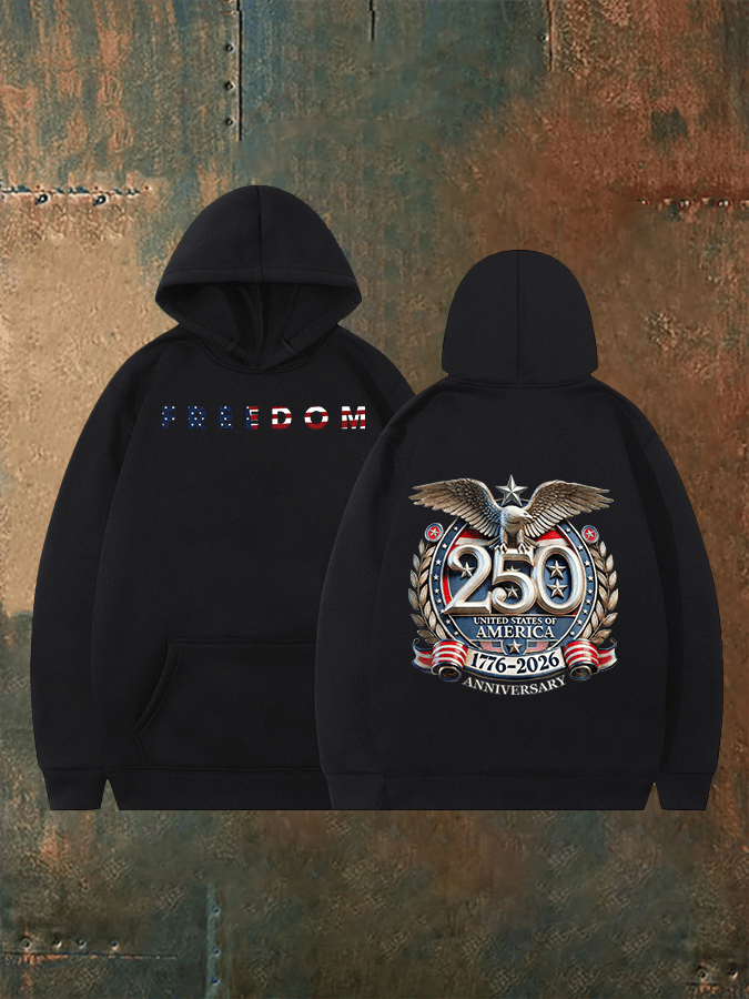 Unisex   American 250th Print  Hoodie