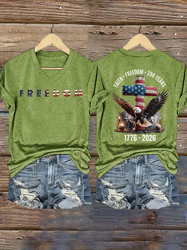 Women's  American 250th Print  T-Shirt