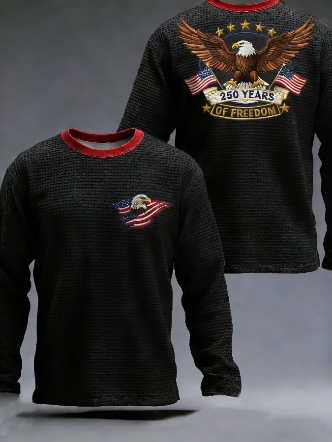 Men's Casual American 250th Anniversary Commemorative Long-Sleeved T-Shirt