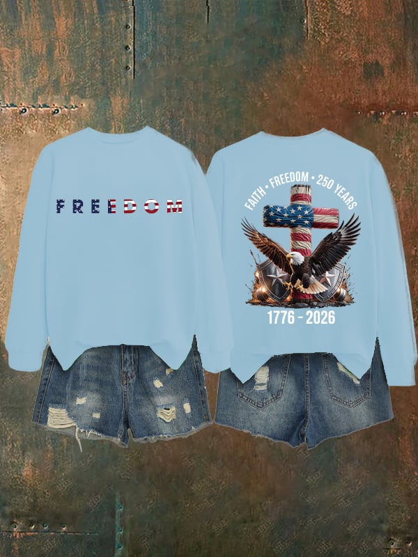 Unisex American 250th Print  Sweatshirt
