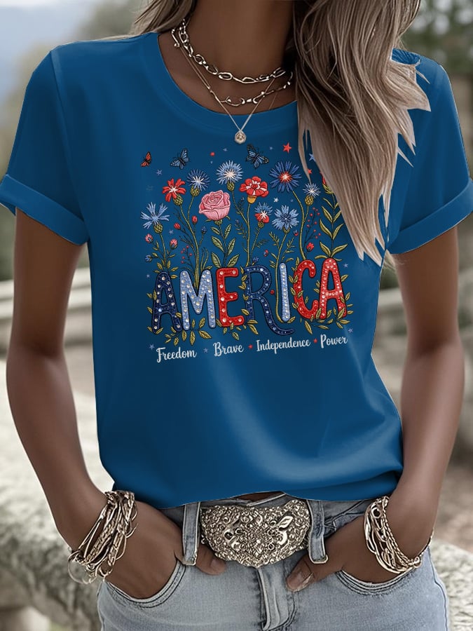 Women's Casual American 250 Commemorative T-shirt