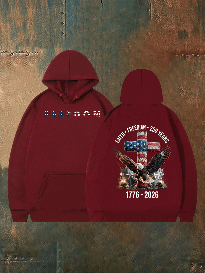 Unisex American 250th Print  Hoodie