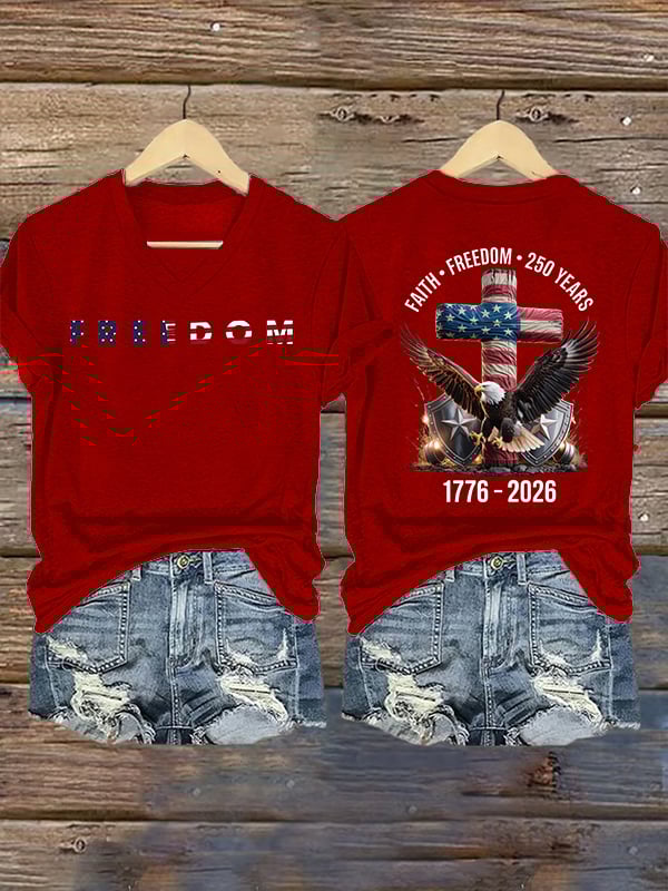 Women's  American 250th Print  T-Shirt