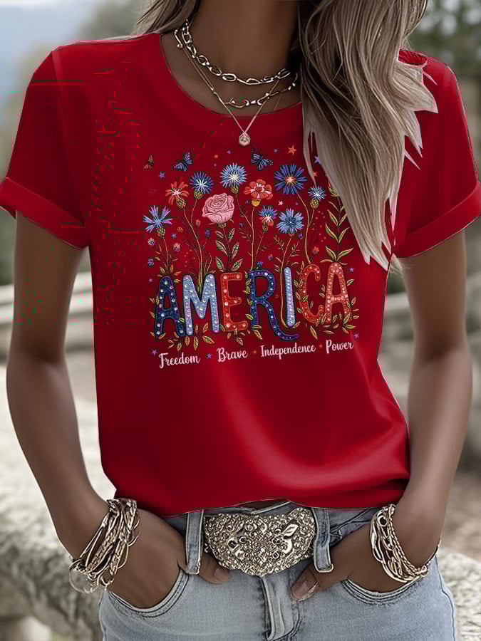 Women's Casual American 250 Commemorative T-shirt