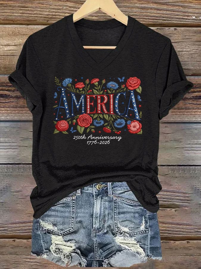 Women's Casual American 250 Commemorative T-shirt