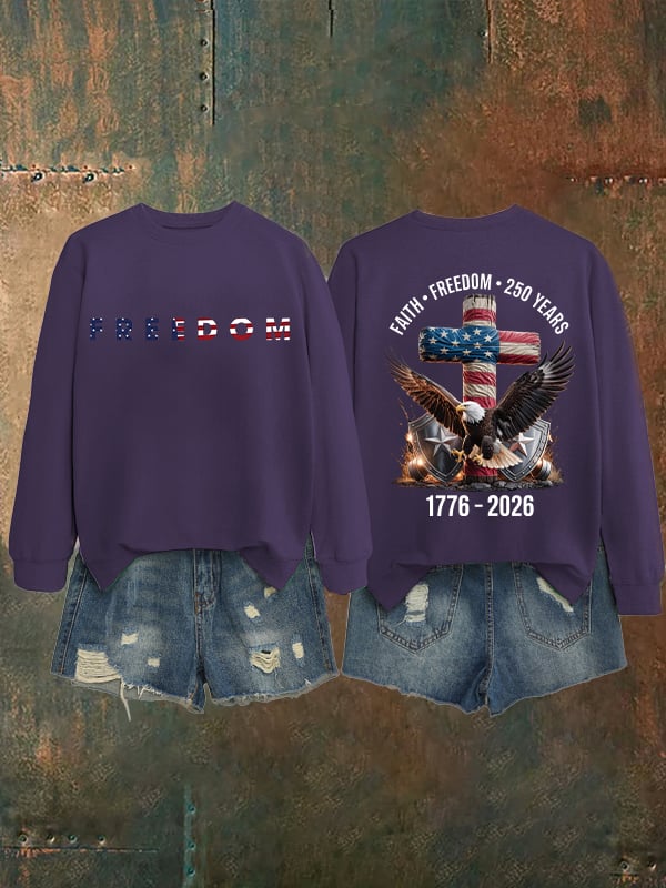 Unisex American 250th Print  Sweatshirt