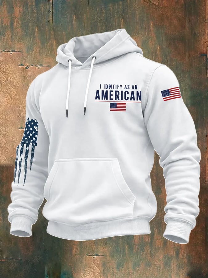 Men's 250th Anniversary Casual Printed Hooded Sweatshirt