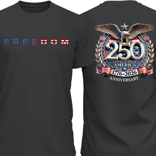 Women's Freedom 250 Years Anniversary Dark Shirt