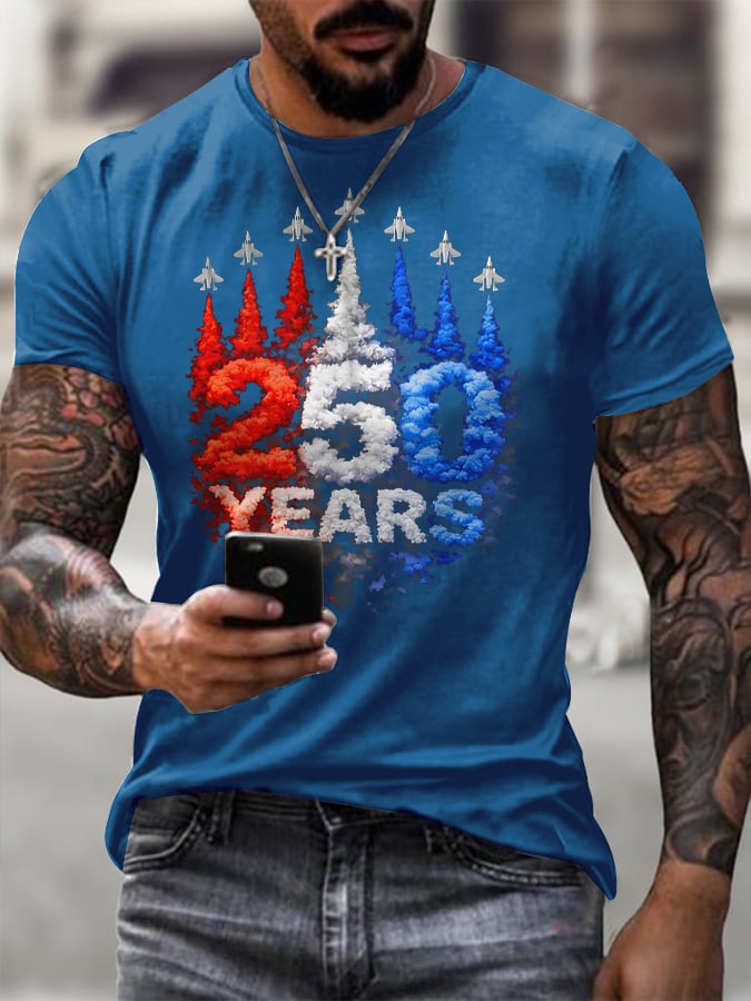 Men's Casual Printed Short-Sleeve T-Shirt