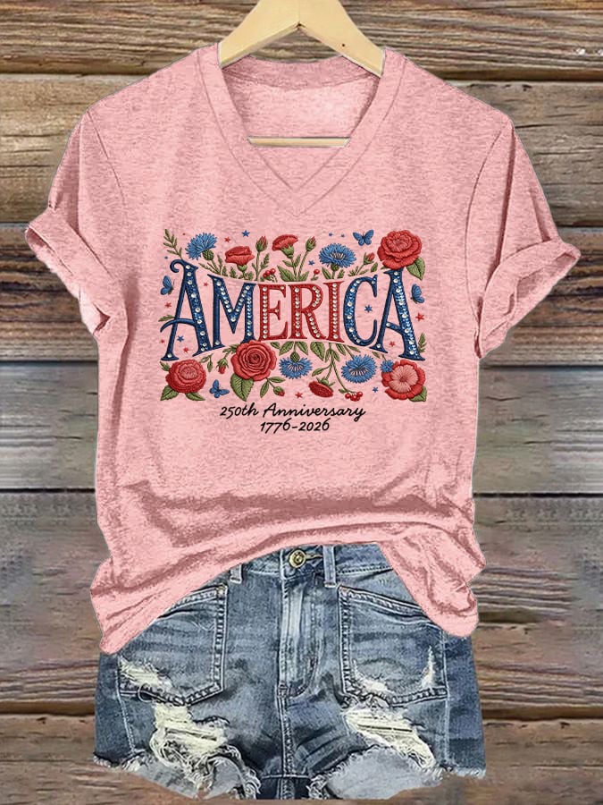 Women's Casual American 250 Commemorative T-shirt