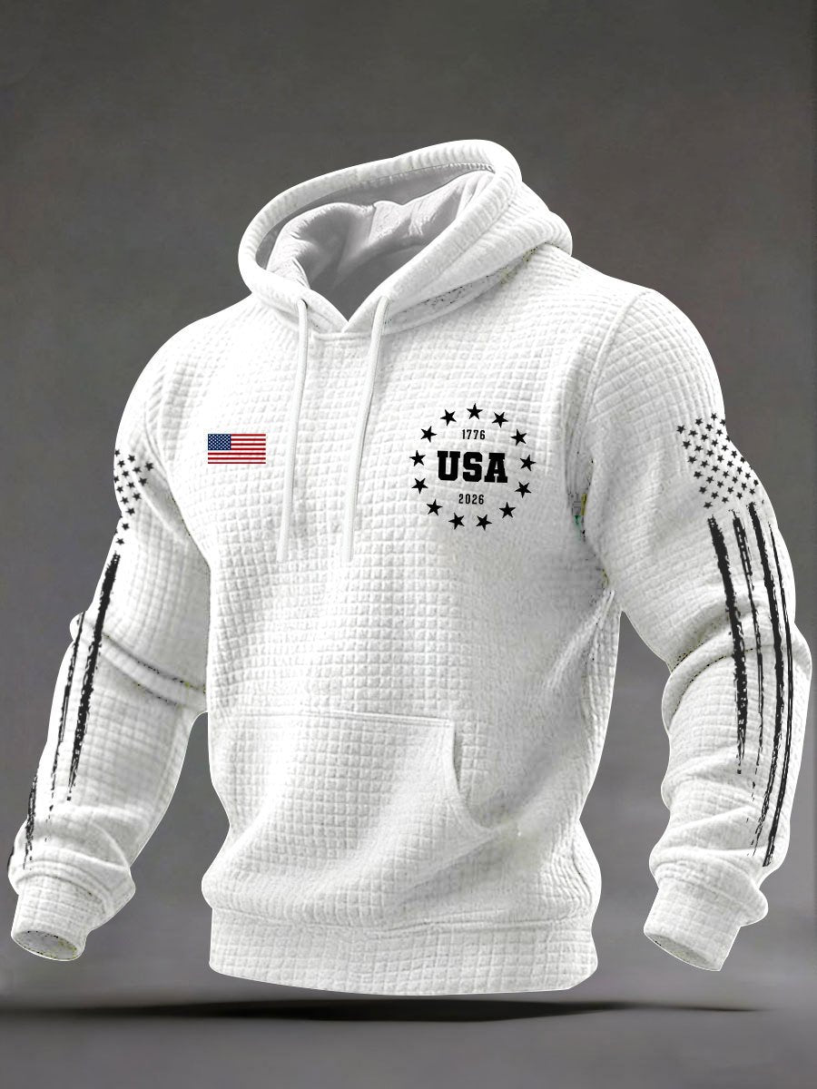 Men's Casual American 250th Anniversary Print Sweatshirt